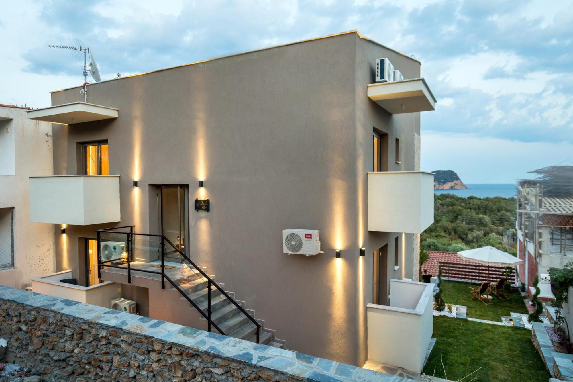 Aigli Skala Maries Deluxe Apartment Skála Marión Bagian luar foto