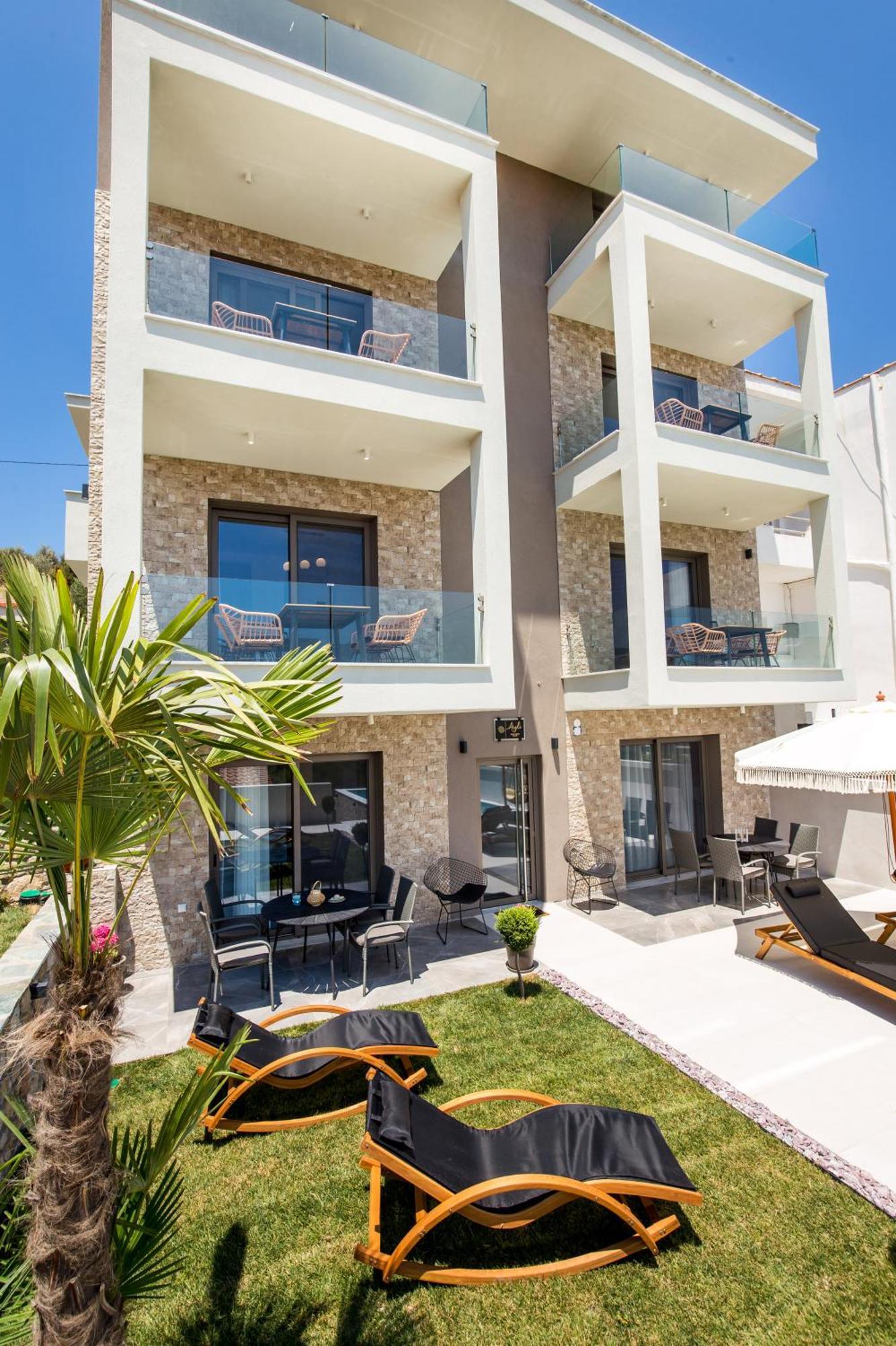 Aigli Skala Maries Deluxe Apartment Skála Marión Bagian luar foto