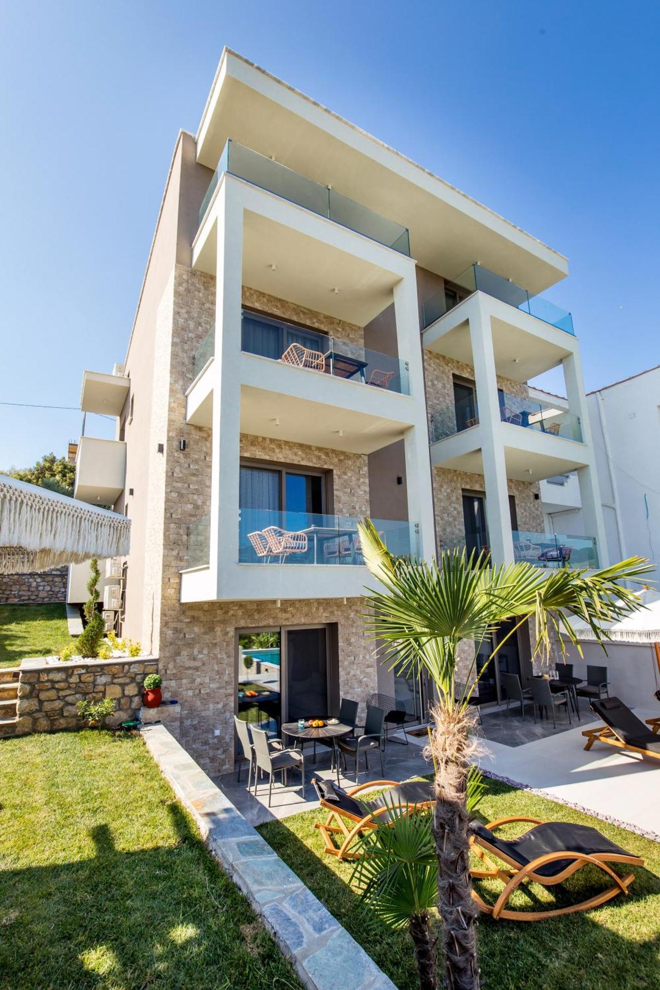 Aigli Skala Maries Deluxe Apartment Skála Marión Bagian luar foto