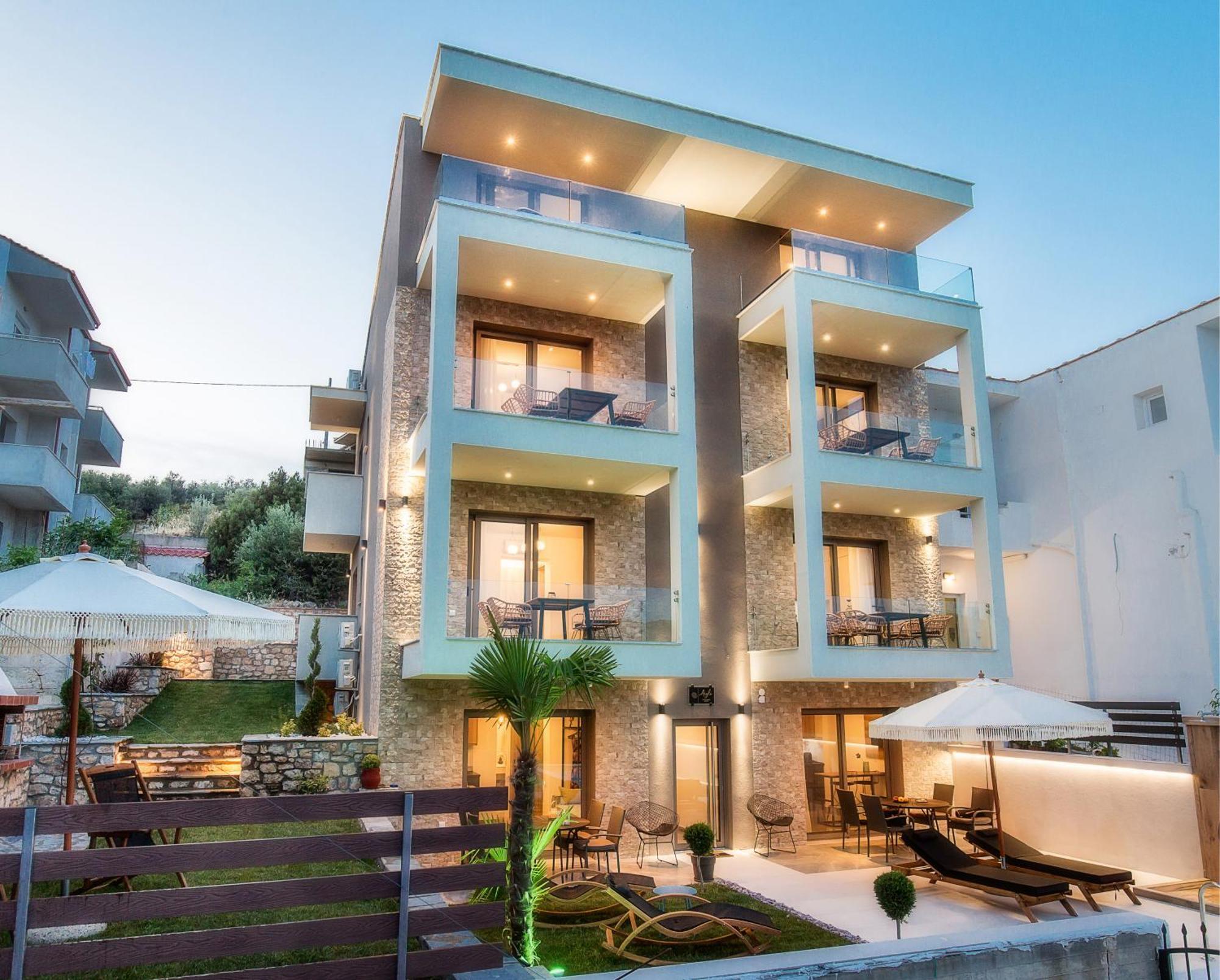 Aigli Skala Maries Deluxe Apartment Skála Marión Bagian luar foto