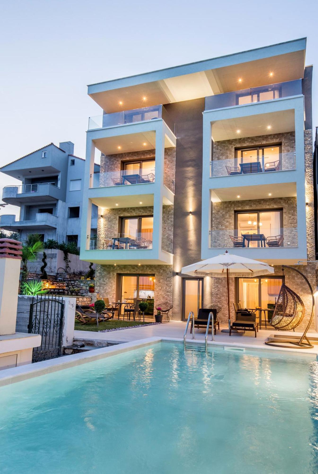 Aigli Skala Maries Deluxe Apartment Skála Marión Bagian luar foto