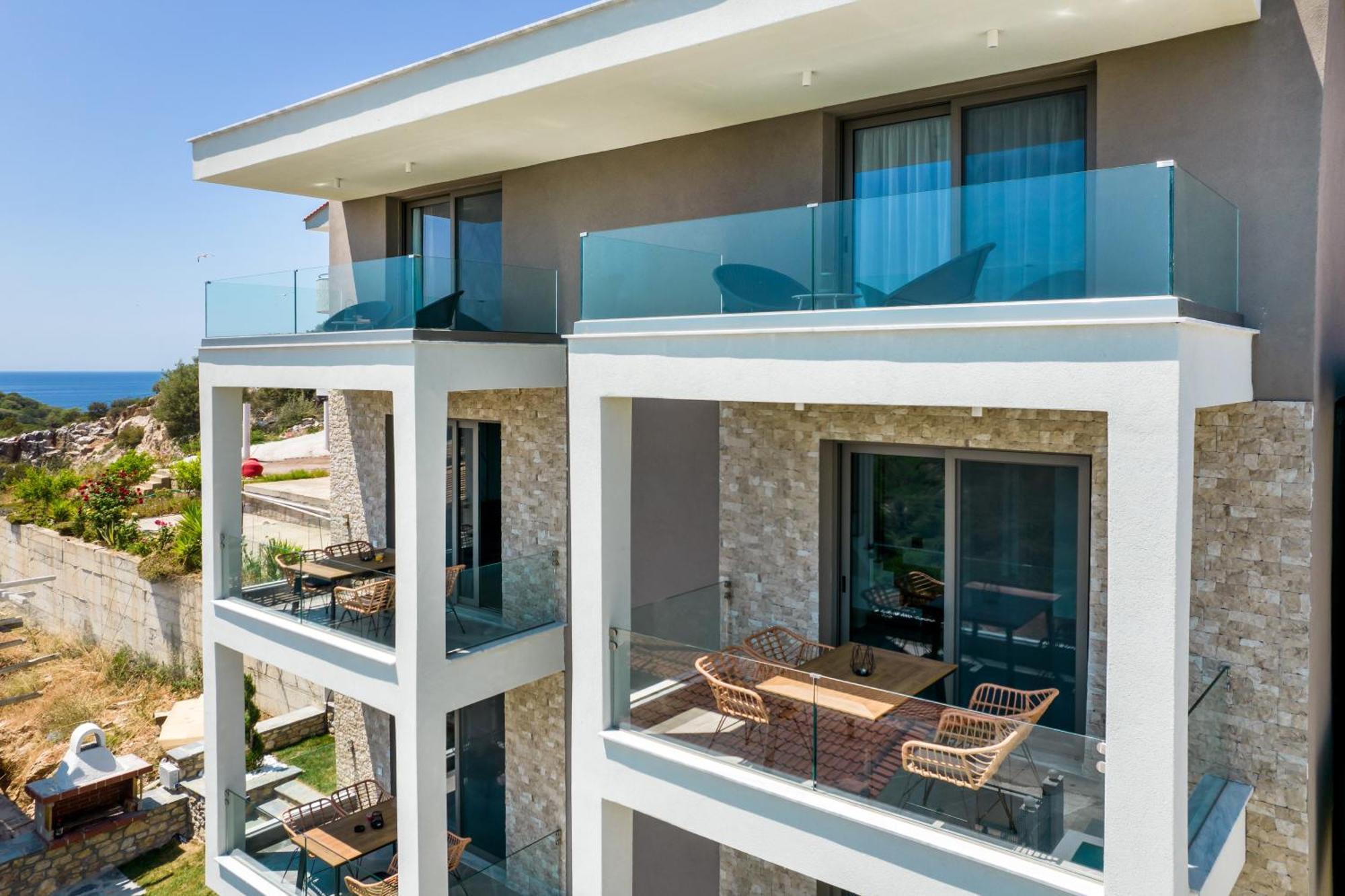 Aigli Skala Maries Deluxe Apartment Skála Marión Bagian luar foto