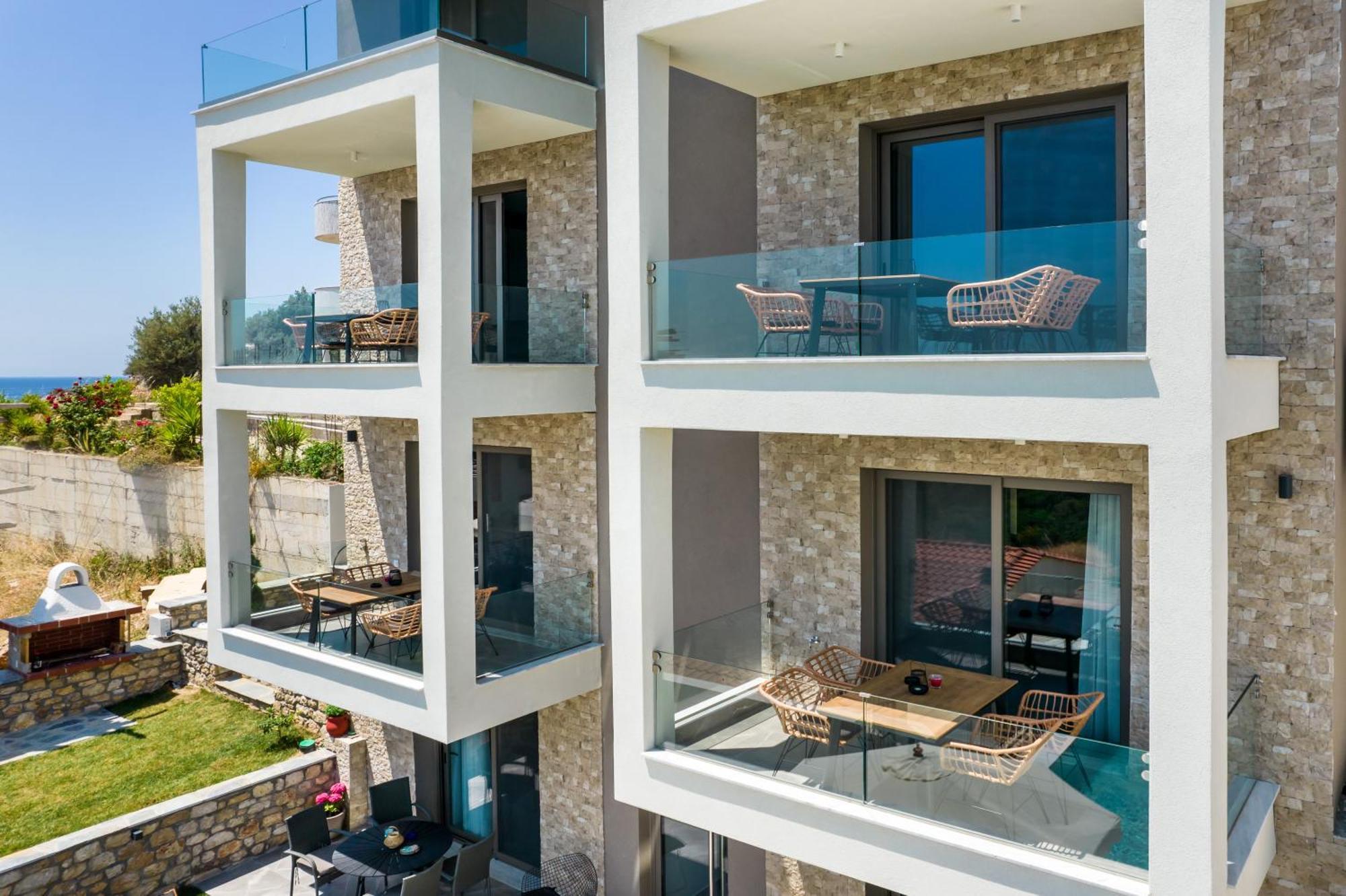 Aigli Skala Maries Deluxe Apartment Skála Marión Bagian luar foto